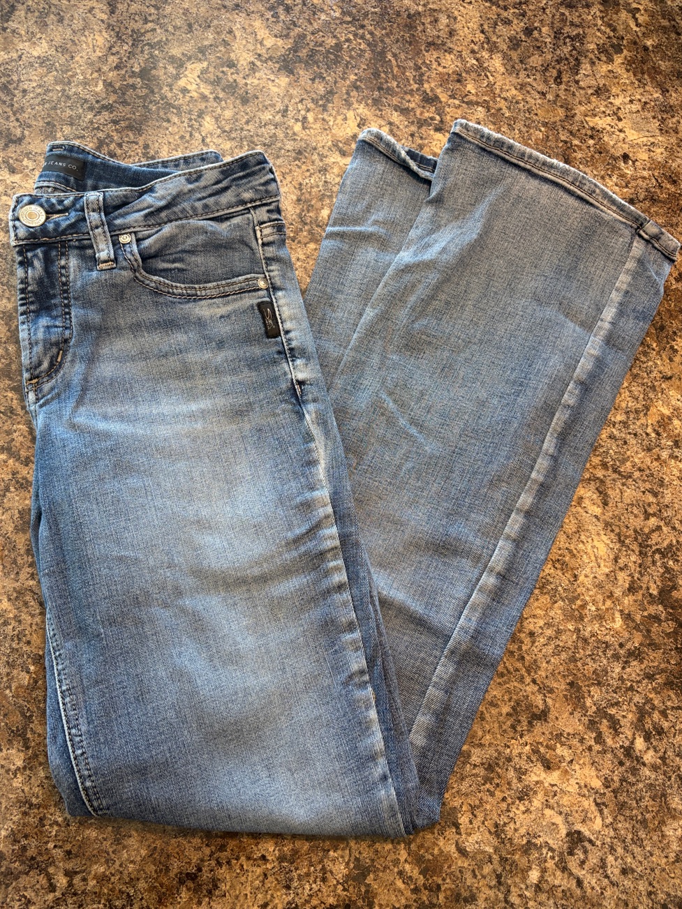 Womens Silver Brand Light Blue Denim Jeans Bootcut Size 29x33